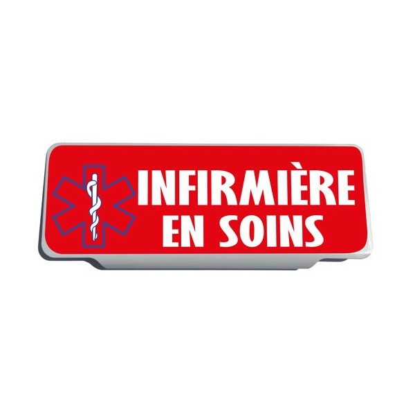 Clip Pare Soleil Infirmière en Soins Rouge Rétro-Réfléchissant