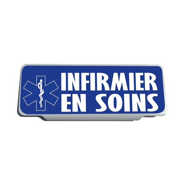 Clip Pare Soleil Infirmier en Soins Bleu Rétro-Réfléchissant