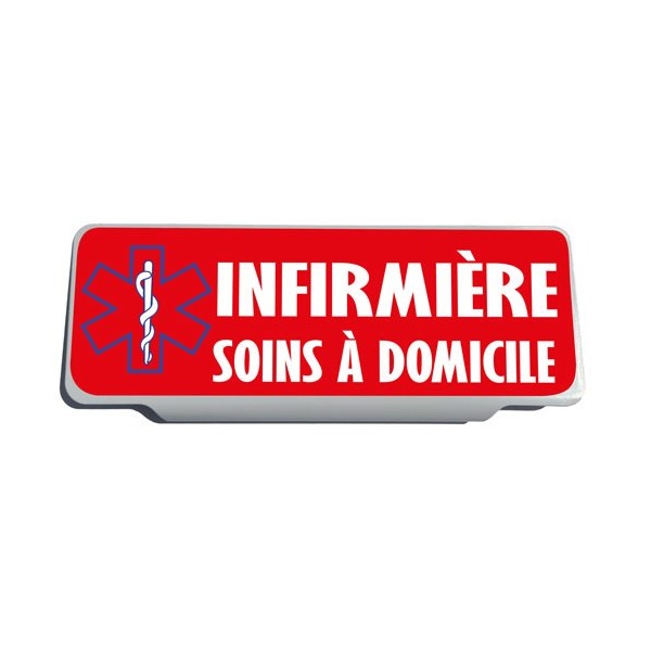 Clip Pare Soleil Infirmière Soins à Domicile Rouge Rétro-Réfléchissant