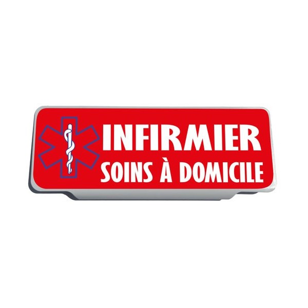 Clip Pare Soleil Infirmier Soins à Domicile Rouge Rétro-Réfléchissant