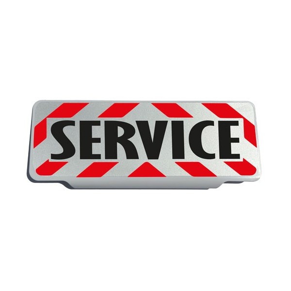 Clip Pare Soleil Service Barres Rouges Rétro-Réfléchissant