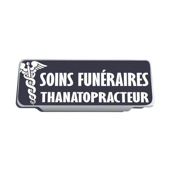 Clip Pare Soleil Soins Funéraires Thanatopracteur Rétro-Réfléchissant