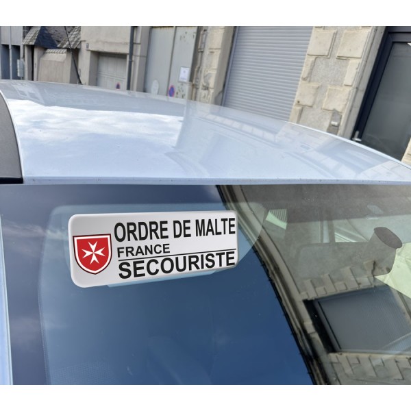 Clip Pare Soleil Ordre de Malte France Secouriste Rétro-Réfléchissant