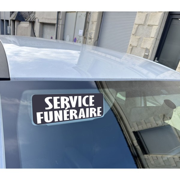 Clip Pare Soleil Service Funéraire Mauve Rétro-Réfléchissant