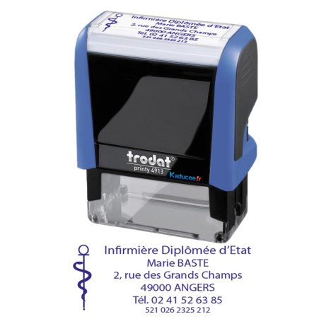 Tampon infirmière bleu