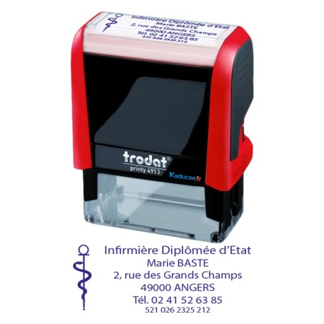 Tampon infirmière rouge