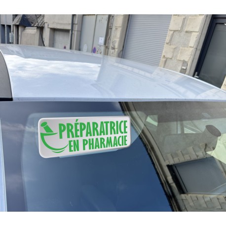 Clip Pare Soleil Préparatrice en Pharmacie Rétro-Réfléchissant
