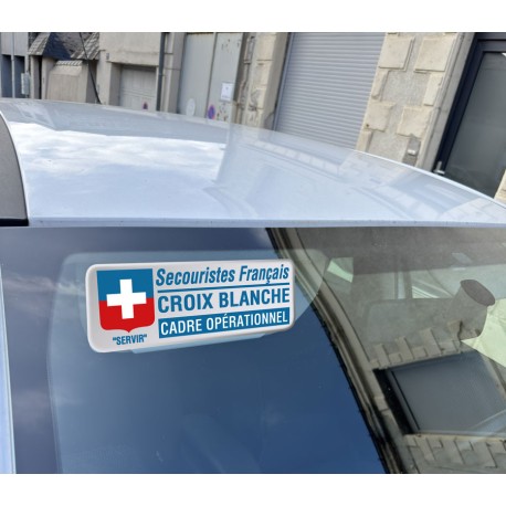 Clip Pare Soleil Secouristes Français Cadre Opérationnel Auto Réfléchissant